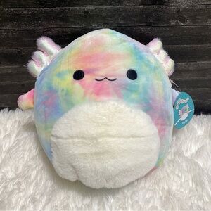 🆕 SQUISHMALLOWS TINLEY THE AXOLOTL RAINBOW TIE DYE PLUSH STUFFED SEA ANIMAL TOY